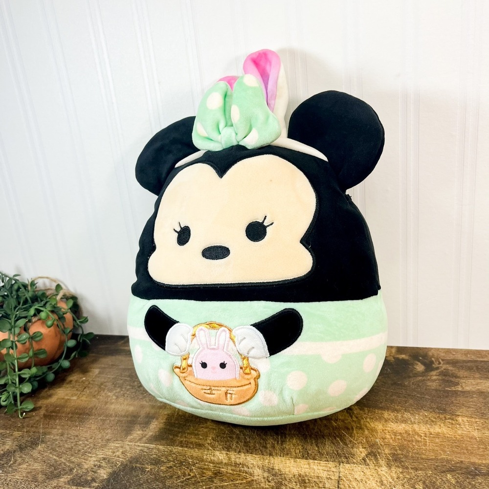 Squishmallow Kellytoy Plush Disney Minnie Mouse with Bunny Ears 8" Easter 2024